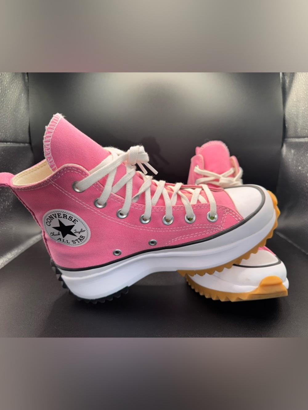 Pink Converse Run Star Hike Platform High Top Sneakers fits size 7 -Women’s 6